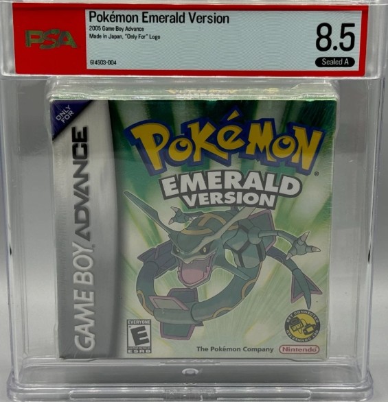 Pokemon Emerald Version Nintendo Game Boy Advance New PSA 8.5 A Graded Not WATA